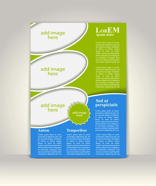 Modelo de folheto, brochura ou capa de revista — Vetor de Stock