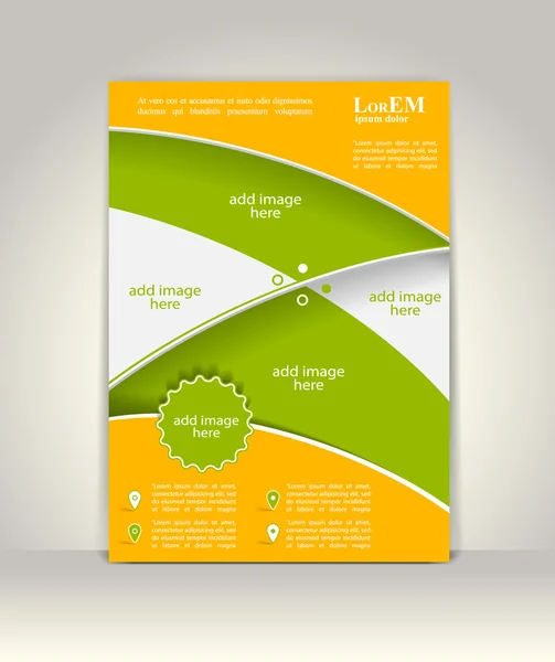 Folleto, folleto o plantilla de portada de revista — Archivo Imágenes Vectoriales