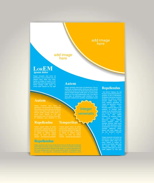 Modèle de dépliant, brochure ou couverture de magazine — Image vectorielle