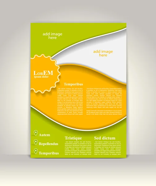 Modelo de folheto, brochura ou capa de revista —  Vetores de Stock