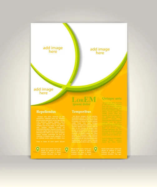 Modelo de folheto, brochura ou capa de revista —  Vetores de Stock