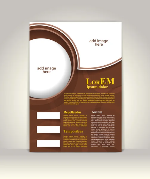Modèle de dépliant, brochure ou couverture de magazine — Image vectorielle