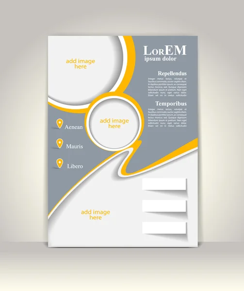 传单、小册子或杂志封面模板 — 图库矢量图片