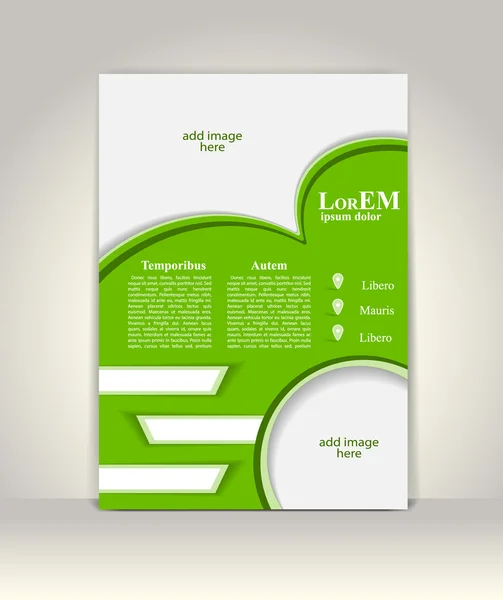 Template voor flyer, brochure of omslag van tijdschriften — Stockvector