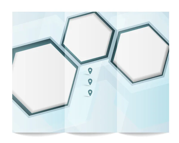 Dreifaltige Broschüren-Vorlage — Stockvektor