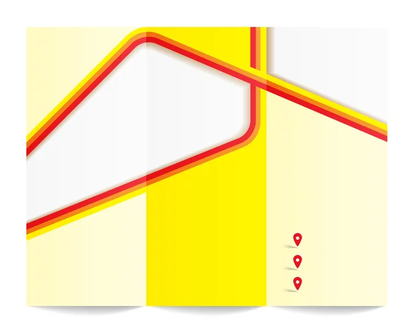 三つ折りパンフレットテンプレート — ストックベクタ