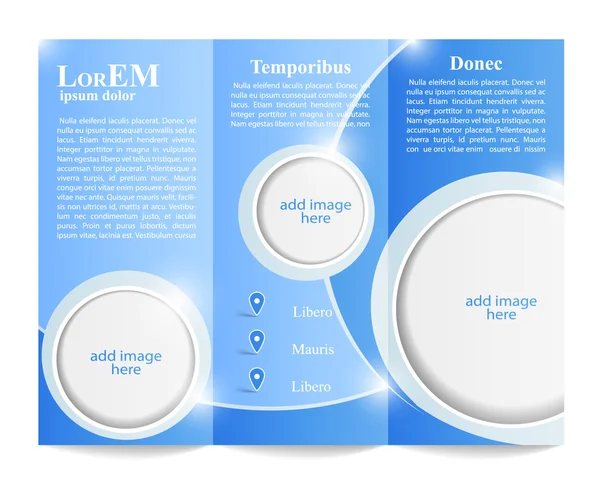 Plantilla de folleto triple — Archivo Imágenes Vectoriales