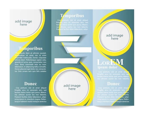 Modèle de brochure à trois volets — Image vectorielle