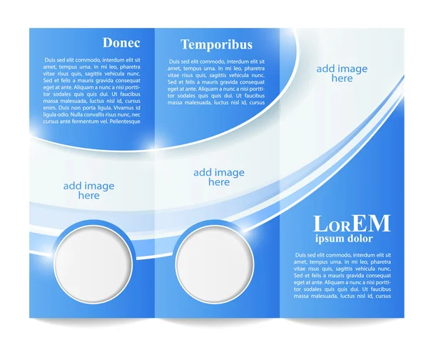 Plantilla de folleto triple — Archivo Imágenes Vectoriales