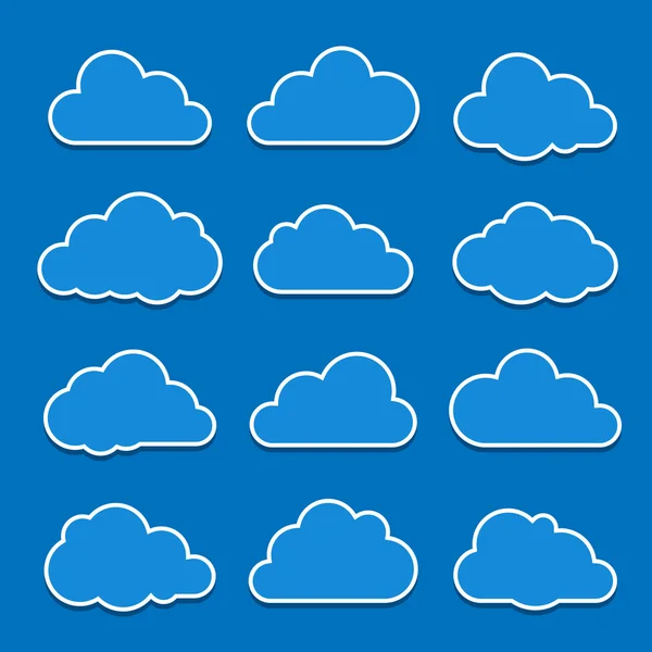 Iconos de nube — Vector de stock