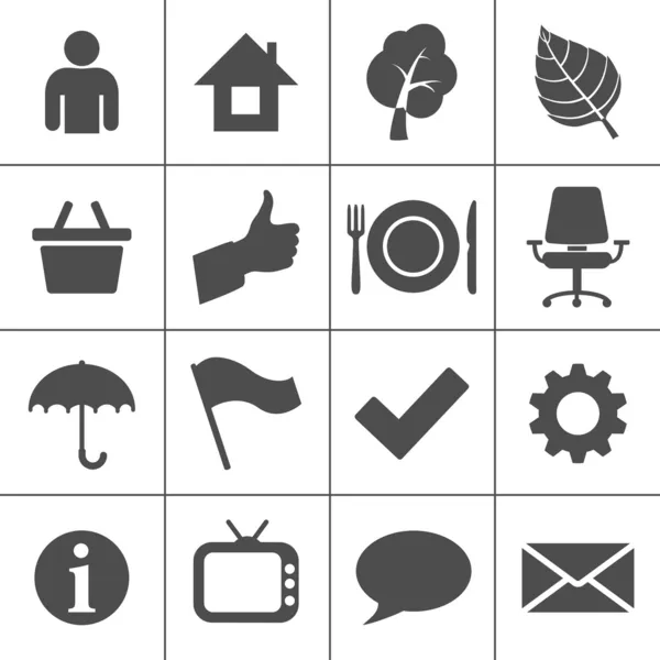 Web-Icons Set - Simplus-Serie — Stockvektor