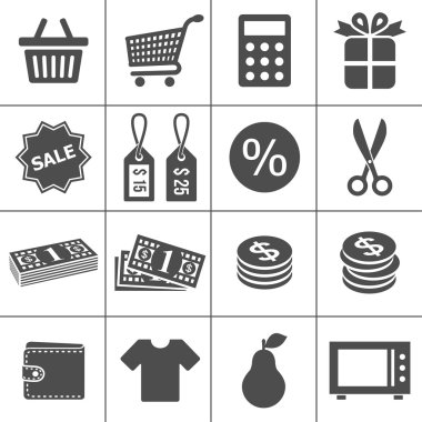 alışveriş Icons set - SIMPLUS serisi