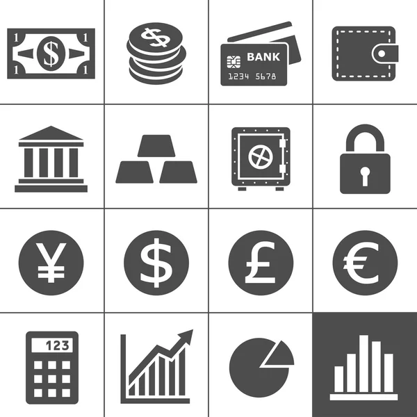 Conjunto de iconos financieros - Serie Simplus — Vector de stock