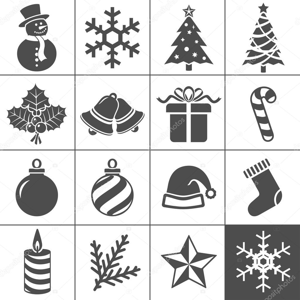 Christmas icons set - Simplus series