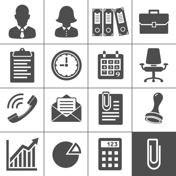 Kantoor pictogram set — Stockvector