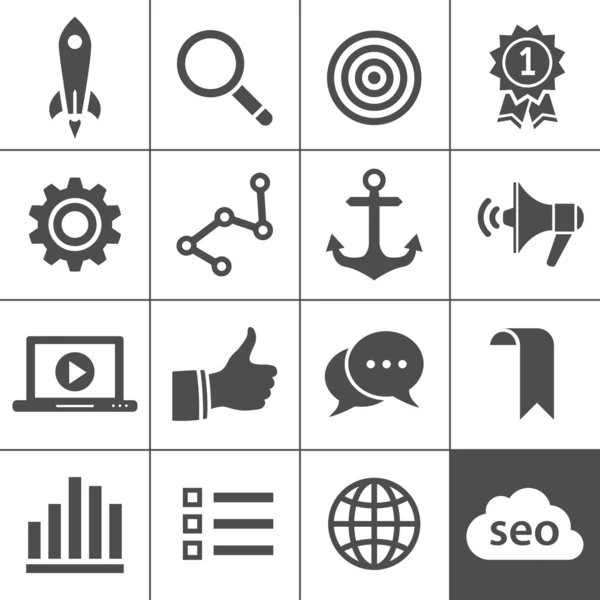 Search engine optimalisatie pictogrammenset — Stockvector