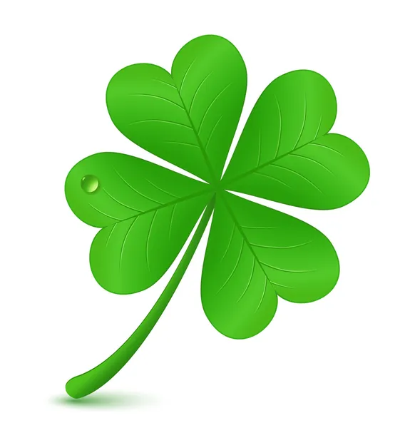 Klavertje vier. St. Patrick de dag symbool — Stockvector