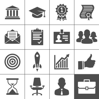 Business career icons set - Simplus series