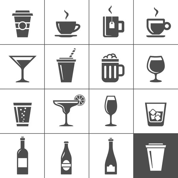 Iconos de bebidas y bebidas — Vector de stock