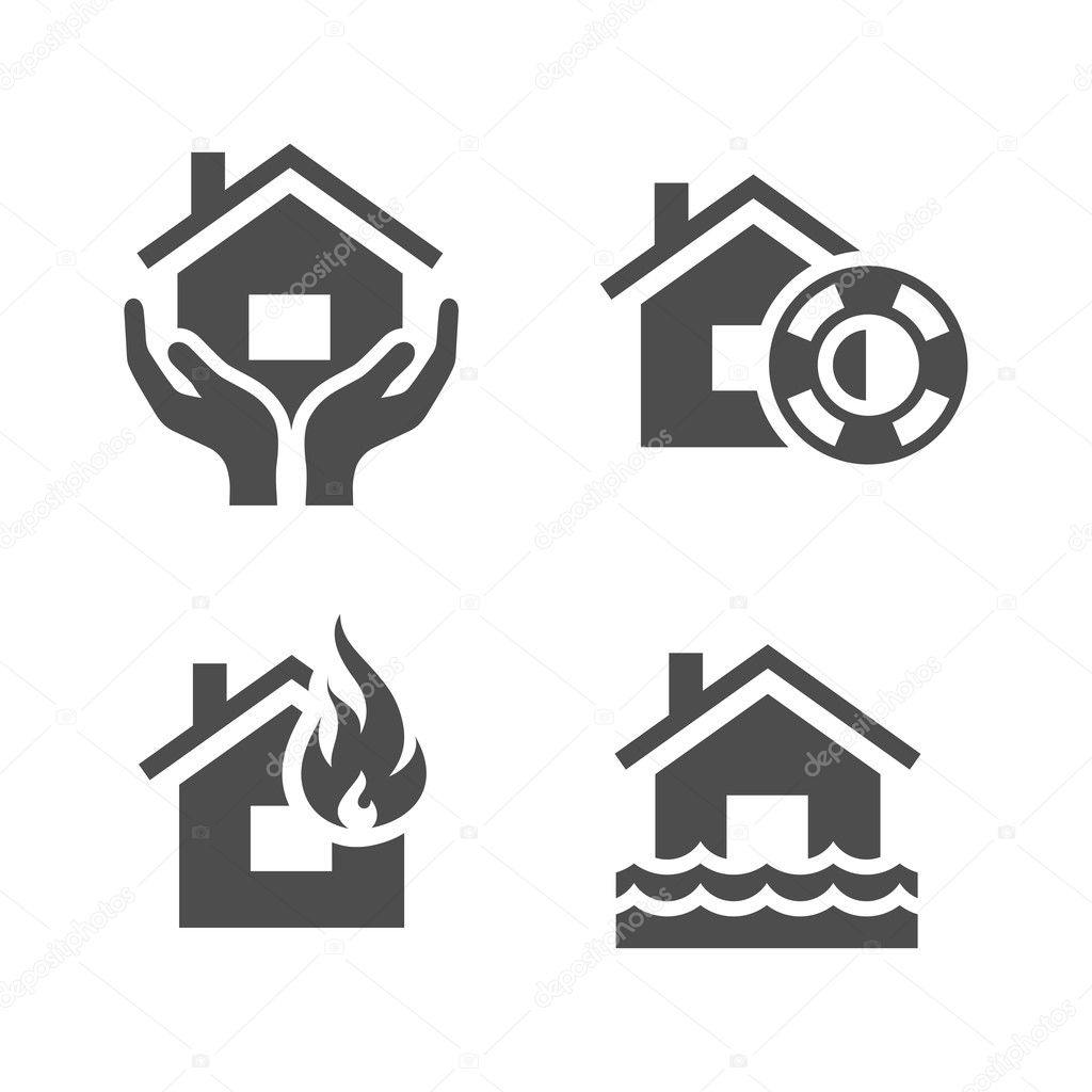 Property insurance icons