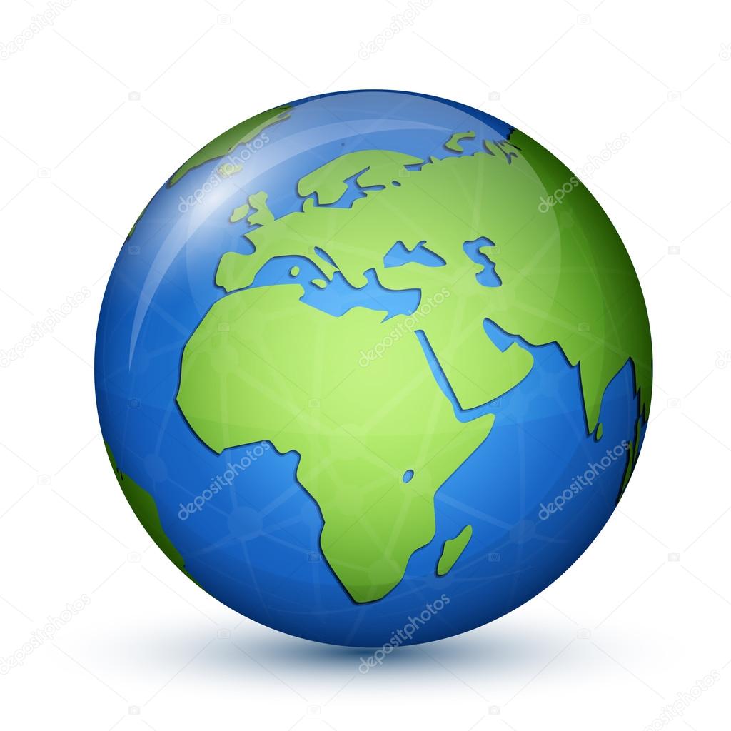 globus mapa sveta Globus mapa světa   Afrika & Evropa — Stock Vektor © frbird #28294761 globus mapa sveta