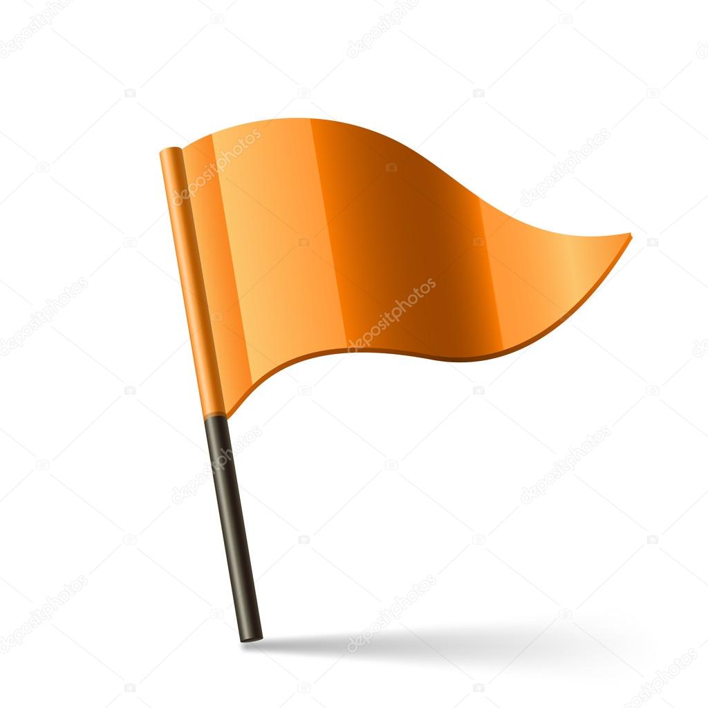 Vector orange flag