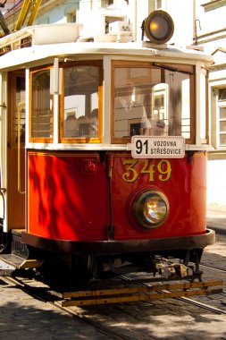 Prag'daki eski tramvay
