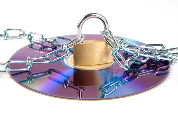 CD with chains — Stock Photo, Image