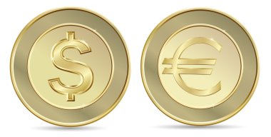 altın sikke. dolar ve euro.