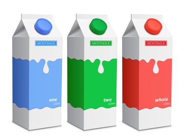 Milk carton with screw cap. clipart