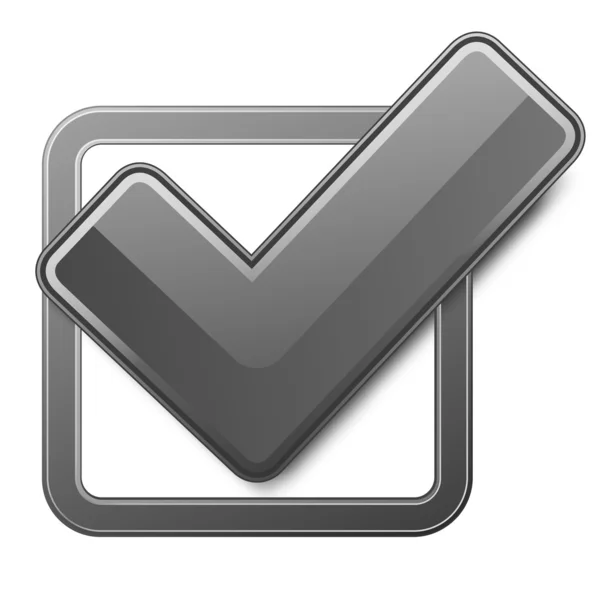 Caixa de verificação preta com marca de verificação —  Vetores de Stock