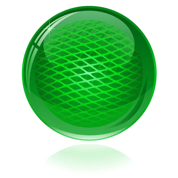 Yeşil, parlak, soyut küre. Yalnızca kullanılan basit gradyan. — Stok Vektör