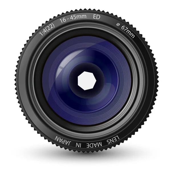 Vector illustration of a camera lens — Stock Vector