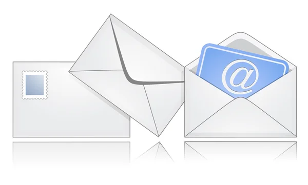 メールを送信するプロセス。電子メール. — ストックベクタ