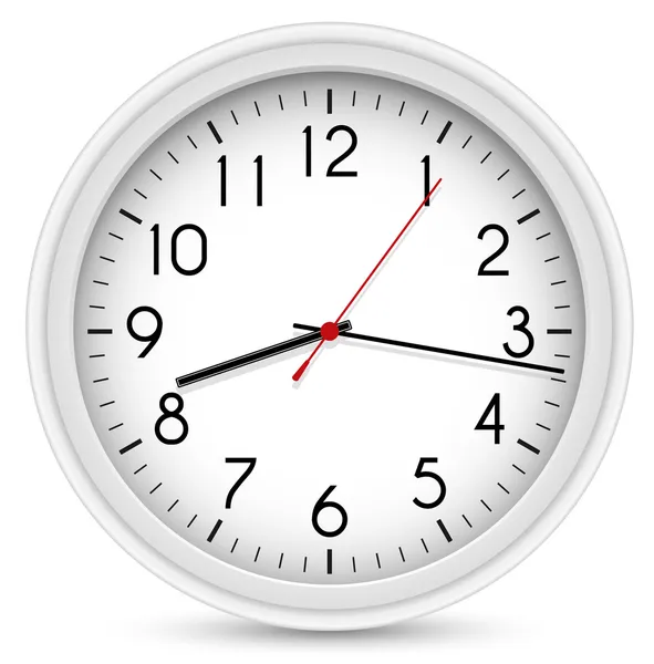 De klok van de muur. vector office klok — Stockvector