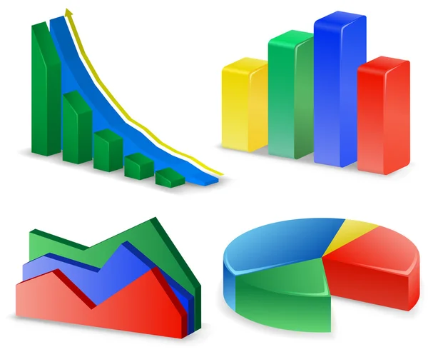 Tabeller och diagram samling. rapporter uppsättning. — Stock vektor