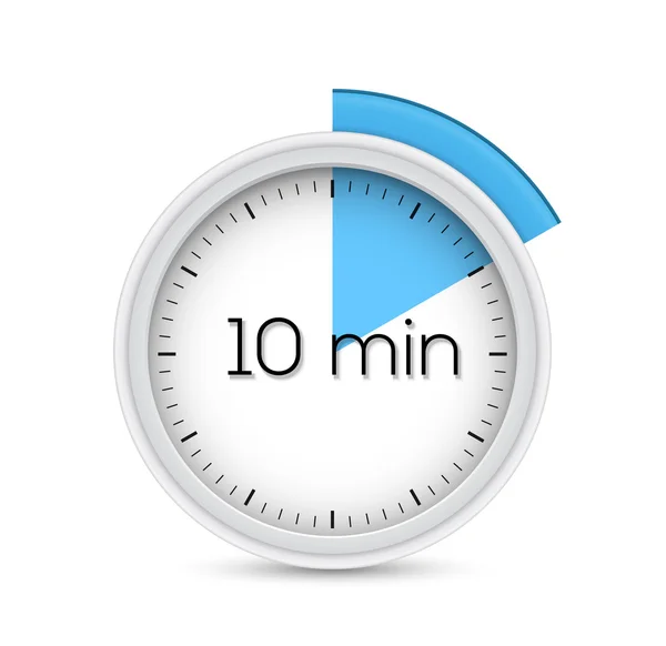 Minuterie de dix minutes — Image vectorielle