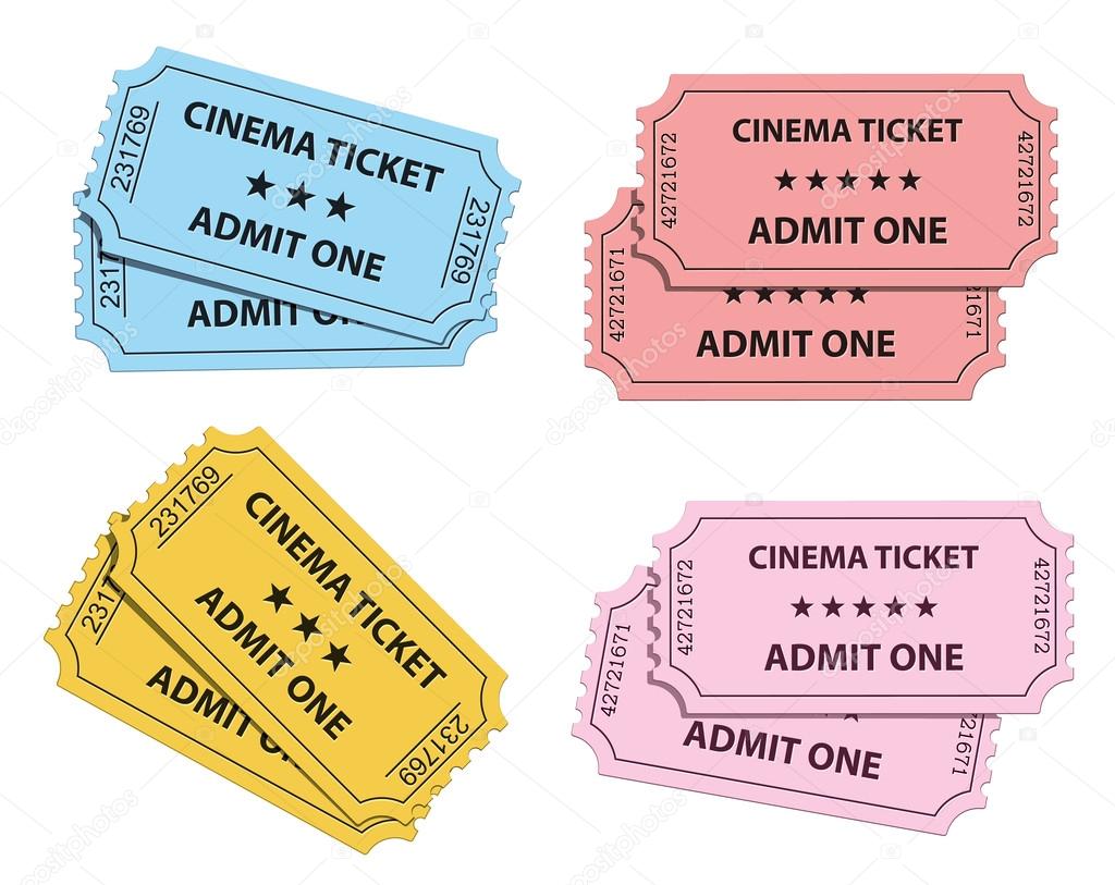 Cinema tickets collection. Vector illustration