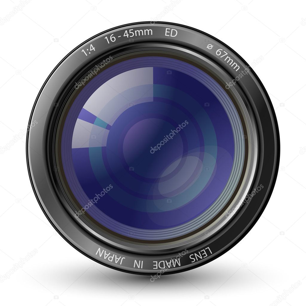 Vector illustration of camera lens