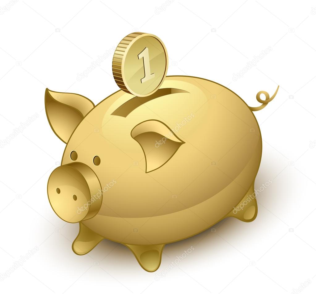 Piggy bank. Save money concept