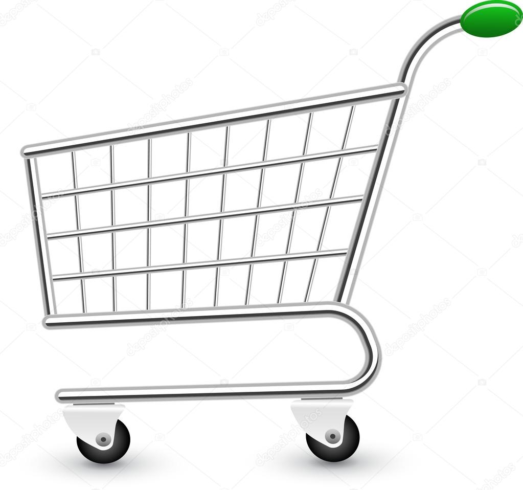Vector illustration of empty shopping cart