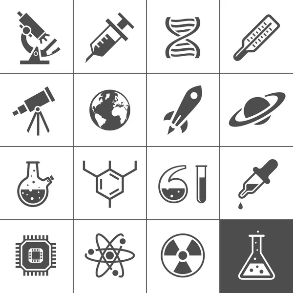 Conjunto de icono de investigación — Archivo Imágenes Vectoriales