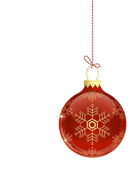 Boule de Noël rouge — Image vectorielle