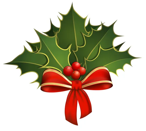 Navidad Holly — Vector de stock