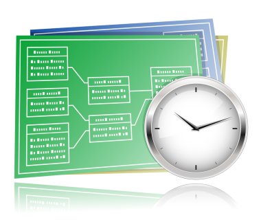 Time schedule planning clipart