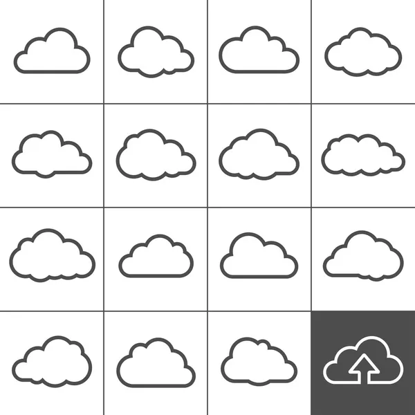 Nube formas colección — Vector de stock