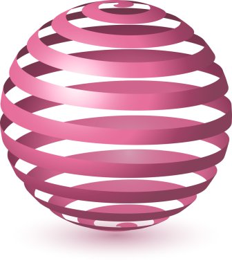 soyut simge. iletişim ve ağ kavramı. bir kürenin şerit.