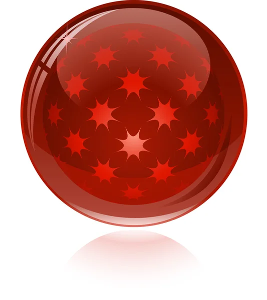 Red glossy abstract sphere. — Stock Vector