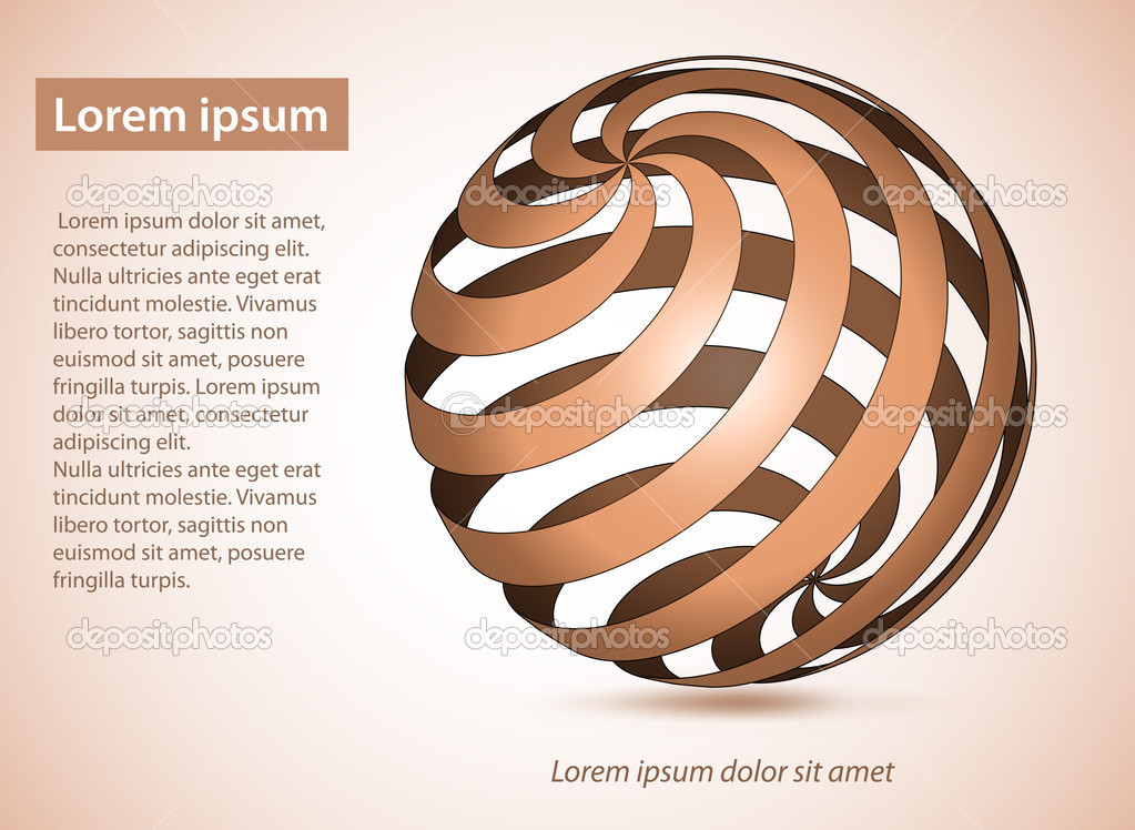 Abstract Globe Icon. Web page template.