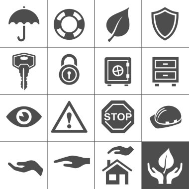 Protection icons. Simplus series